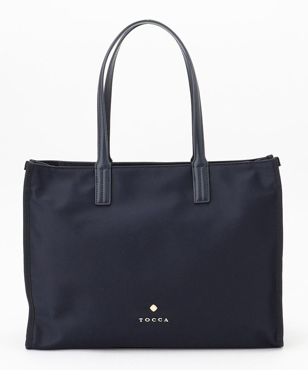 TOCCA SIDE RIBBON NYLONTOTE バッグ ネイビー系