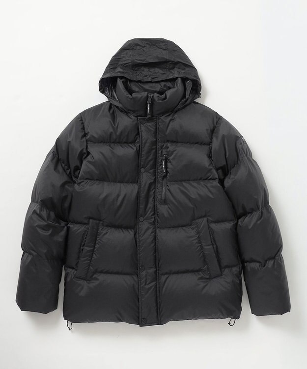 JOSEPH ABBOUD MOUNTAIN 【軽量/撥水/7ポケット/INフード】ナイロンリップ ダウン ジャケット ブラック系