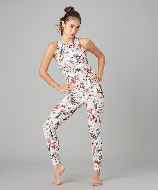 Chacott Chacott BALANCE ホリデーローズブラトップ ホワイトプリント