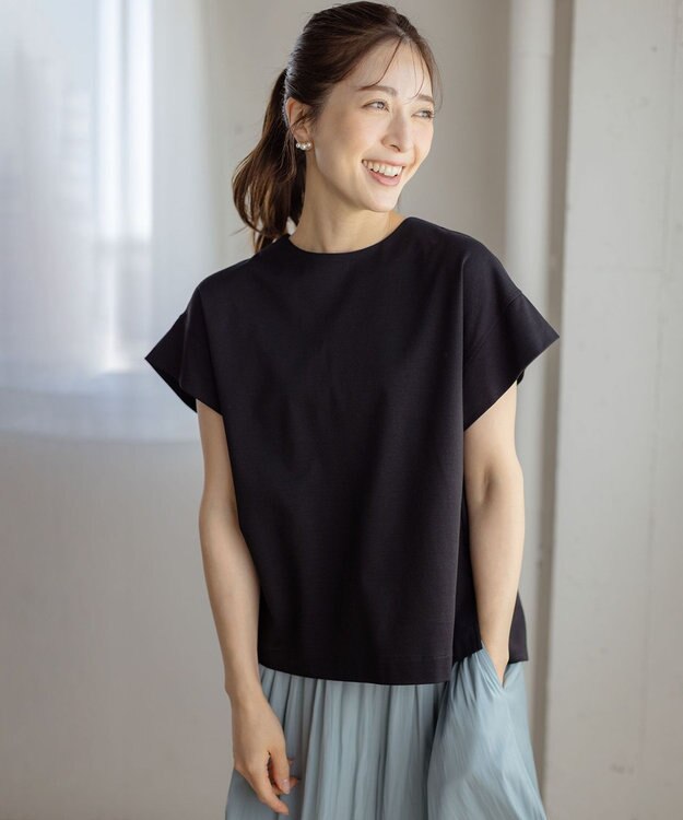 組曲 バックフリル カットソー ブラック系