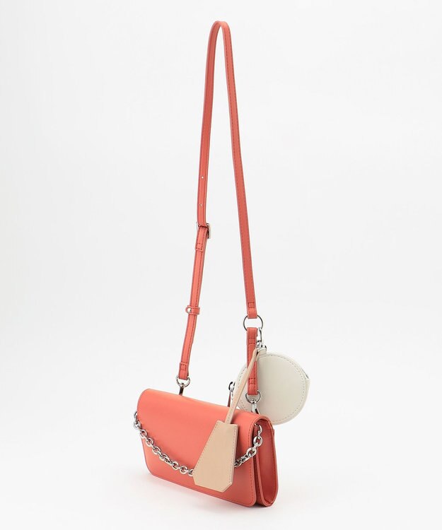 ICB 【マルチウェイ】３ピースショルダーバッグ カーマイン系