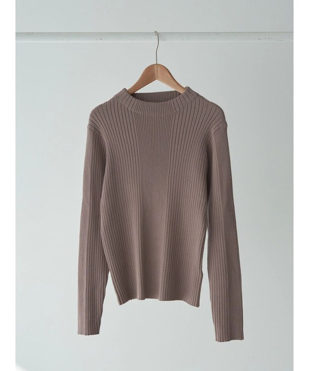 earth music&ecology 切り替えリブニットプルオーバー Mocha