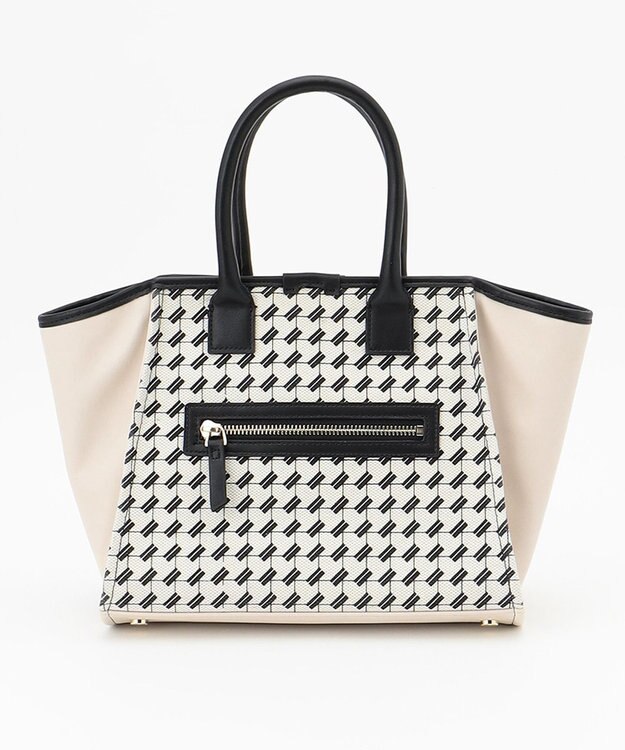 ICB プリントトート ベージュ系