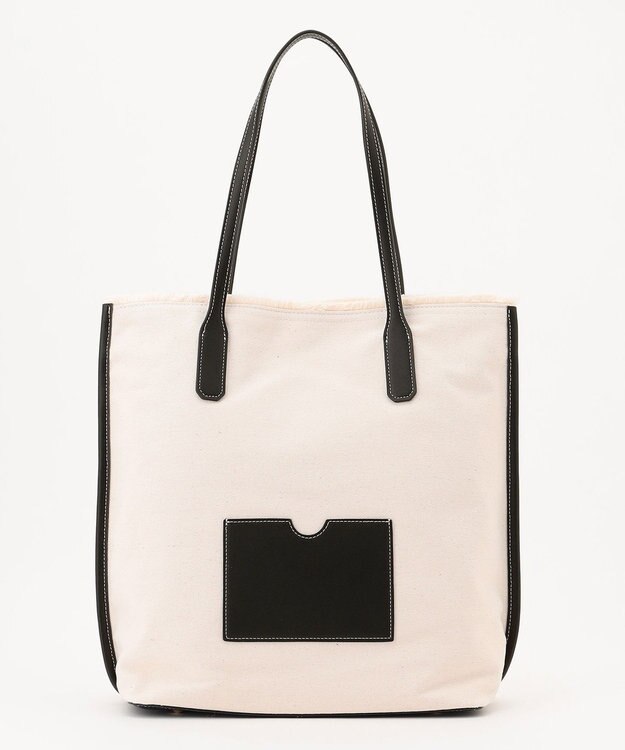 LA BAGAGERIE 【MONICA】A4フリンジキャンバストート ブラック×アイボリー