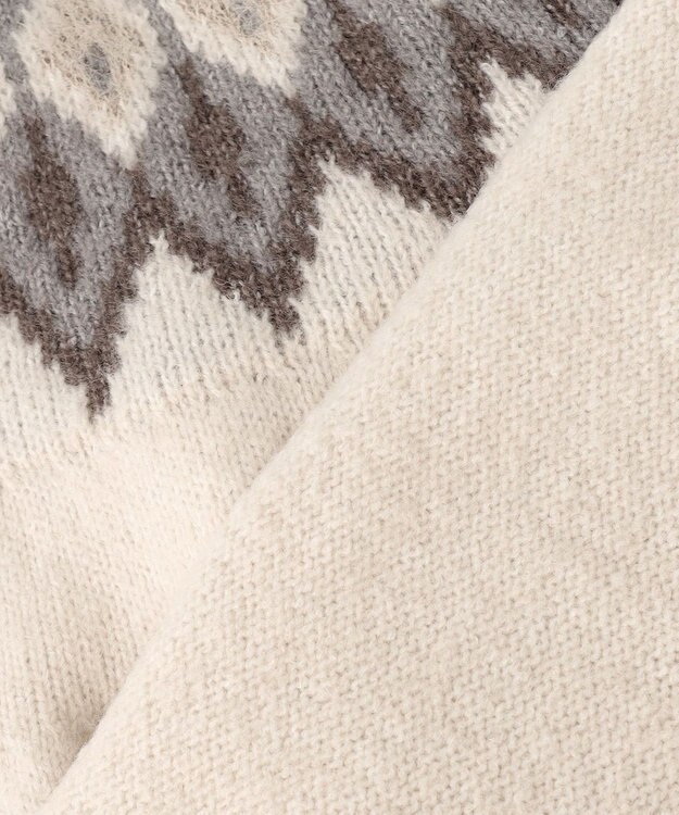 ANY 【洗濯機可能】フェザー求心ニット エクリュ