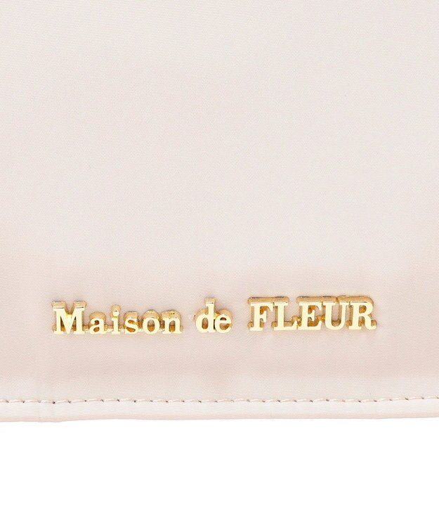 Maison de FLEUR 撥水加工フリルスクエアトートバッグ Grayish Pink