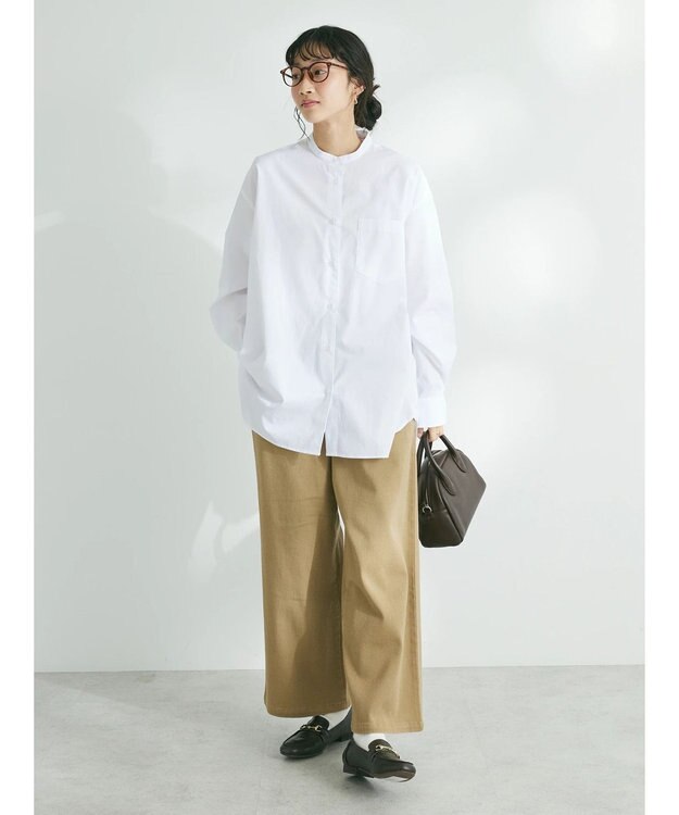 CRAFT STANDARD BOUTIQUE バンドカラーシャツ Off White