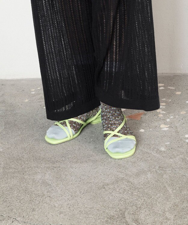 TRICOTE ピクセルドットソックス 31L.BLUE