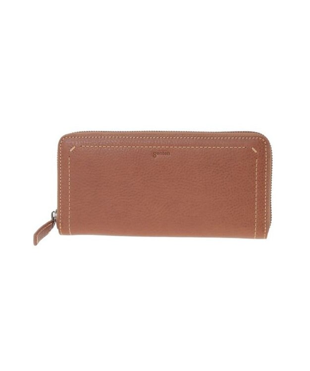 genten リラサート 長財布 ダークキャメル