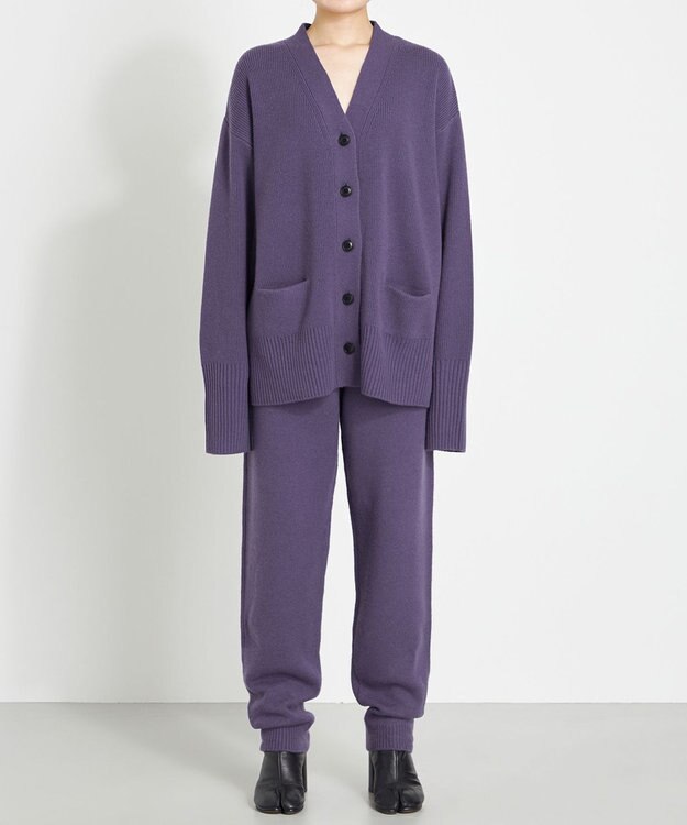 NAVE ウールカシミヤカーディガン ライラック系