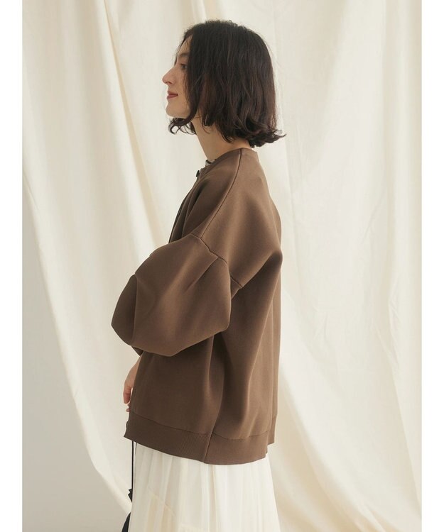 CRAFT STANDARD BOUTIQUE リサイクルポリエステルニットカーディガン Brown