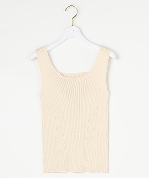 ANY SIS 【洗える】2WAYニット タンクトップ アイボリー