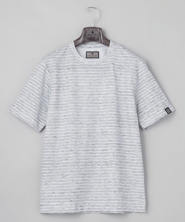 GOTAIRIKU NEW【麻混の清涼感】ノルマンディーリネン ボーダーTシャツ ネイビー系2