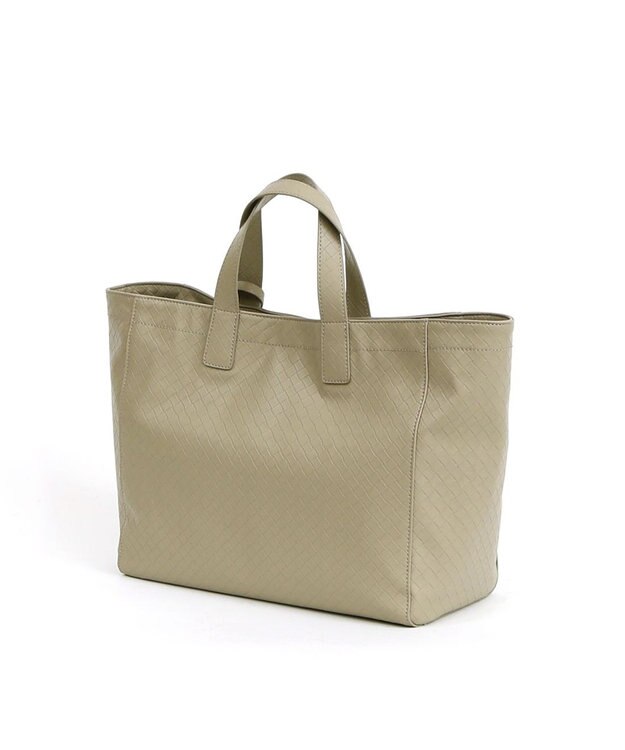 UNBILLION カシュカシュ cachecache / メッシュエンボスA4ショッパートート ベージュ