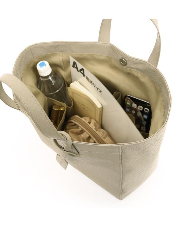 UNBILLION カシュカシュ cachecache / メッシュエンボスA4ショッパートート ベージュ