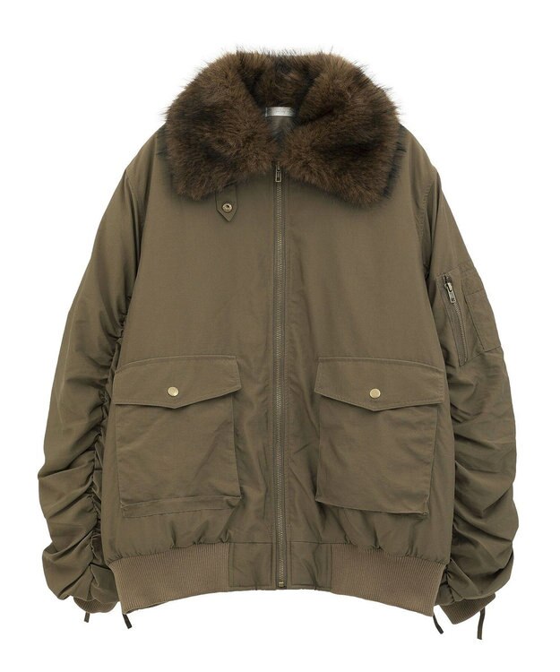 Green Parks ・ｓｗｉｎｇ　ｂｙ　ティペット付ミリタリーブルゾン Khaki