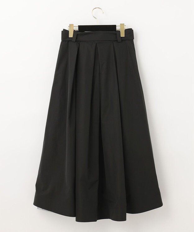 GRACE CONTINENTAL ブラックタフタオーバースカート ブラック