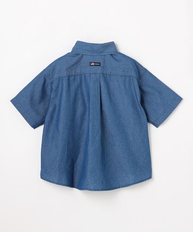 J.PRESS KIDS 【100-130cm】バックブル ダンガリー 半袖シャツ ネイビー