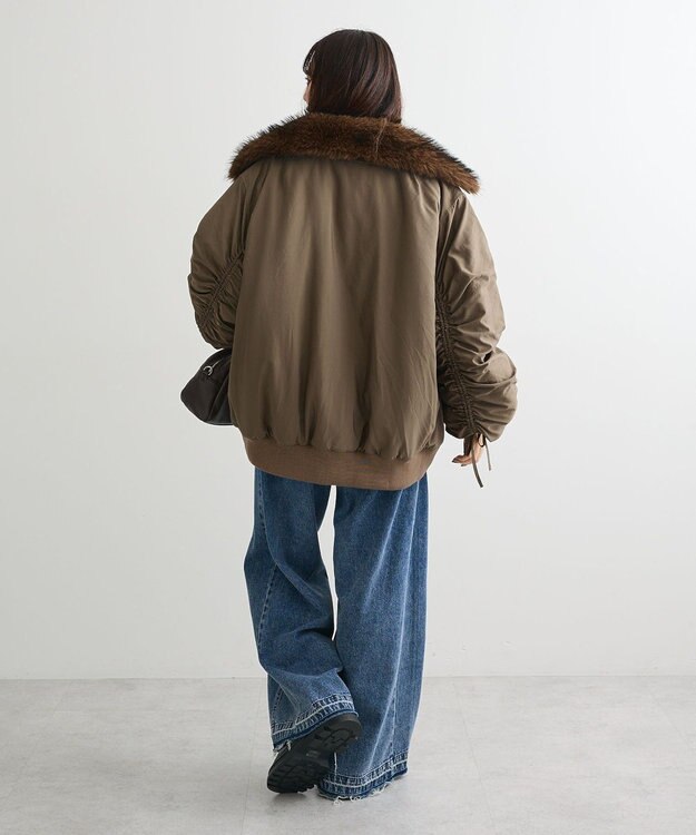 Green Parks ・ｓｗｉｎｇ　ｂｙ　ティペット付ミリタリーブルゾン Brown