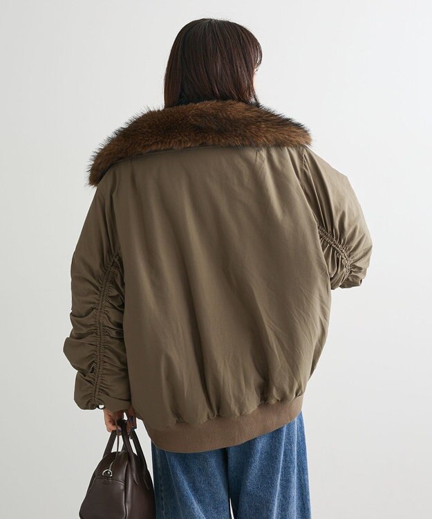 Green Parks ・ｓｗｉｎｇ　ｂｙ　ティペット付ミリタリーブルゾン Brown