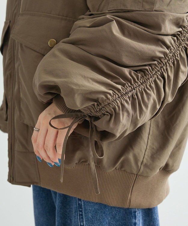 Green Parks ・ｓｗｉｎｇ　ｂｙ　ティペット付ミリタリーブルゾン Brown