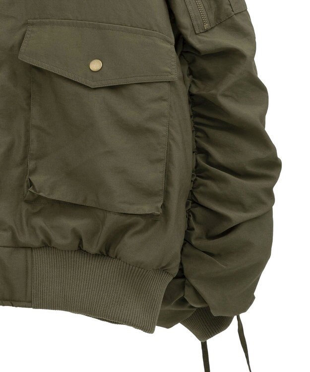 Green Parks ・ｓｗｉｎｇ　ｂｙ　ティペット付ミリタリーブルゾン Khaki