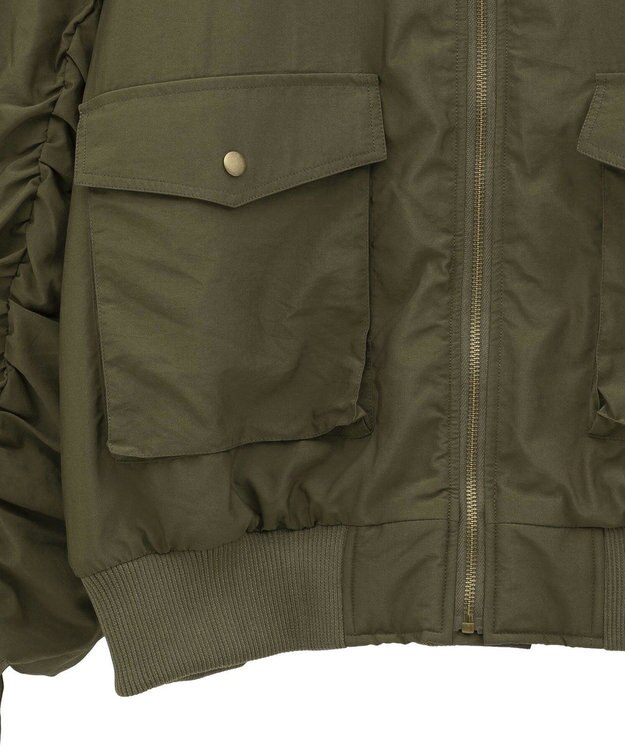 Green Parks ・ｓｗｉｎｇ　ｂｙ　ティペット付ミリタリーブルゾン Khaki