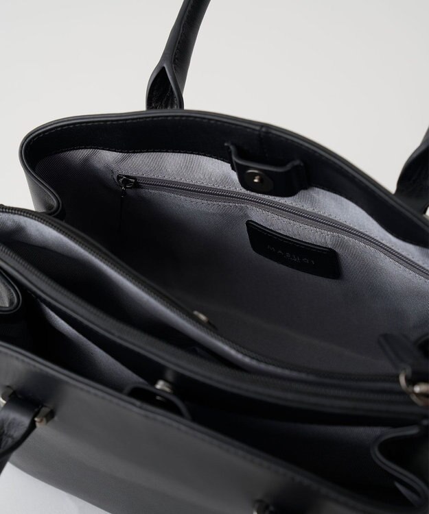 MIYABIYA 本革 牛革 ソフトレザー2WAYフォーマルバッグ ブラック