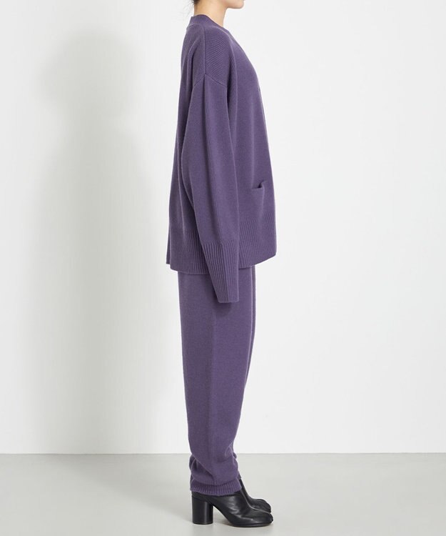 NAVE ウールカシミヤカーディガン ライラック系