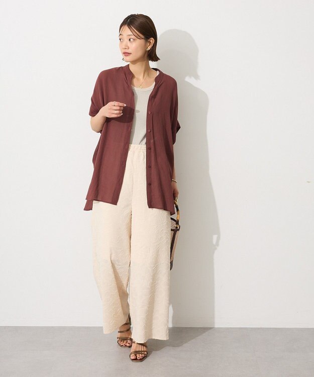 CRAFT STANDARD BOUTIQUE カットジャガードパンツ Ivory