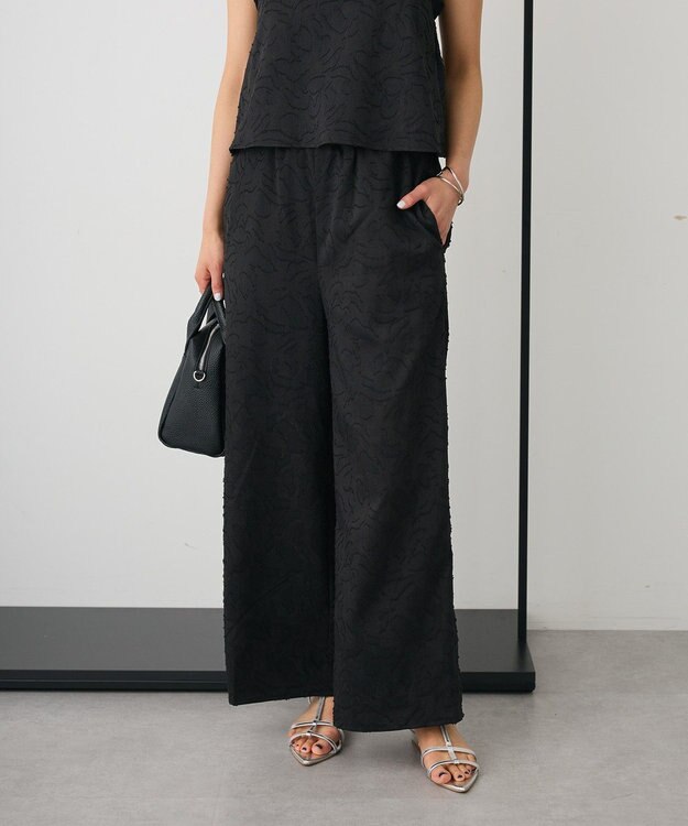 CRAFT STANDARD BOUTIQUE カットジャガードパンツ Black