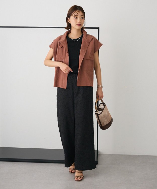 CRAFT STANDARD BOUTIQUE カットジャガードパンツ Black