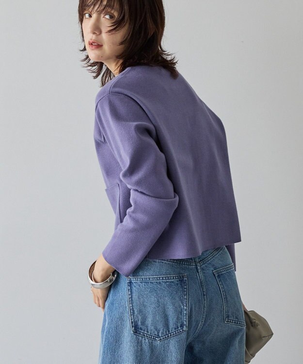 AMERICAN HOLIC バイパチリングドットニットカーディガン Purple