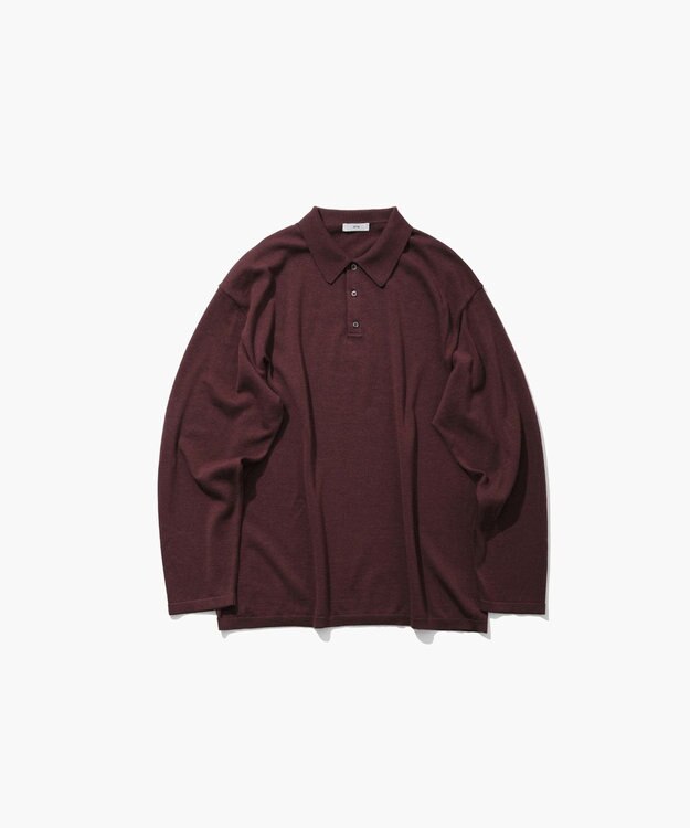 ATON COTTON SILK CASHMERE | ポロセーター - UNISEX BURGUNDY