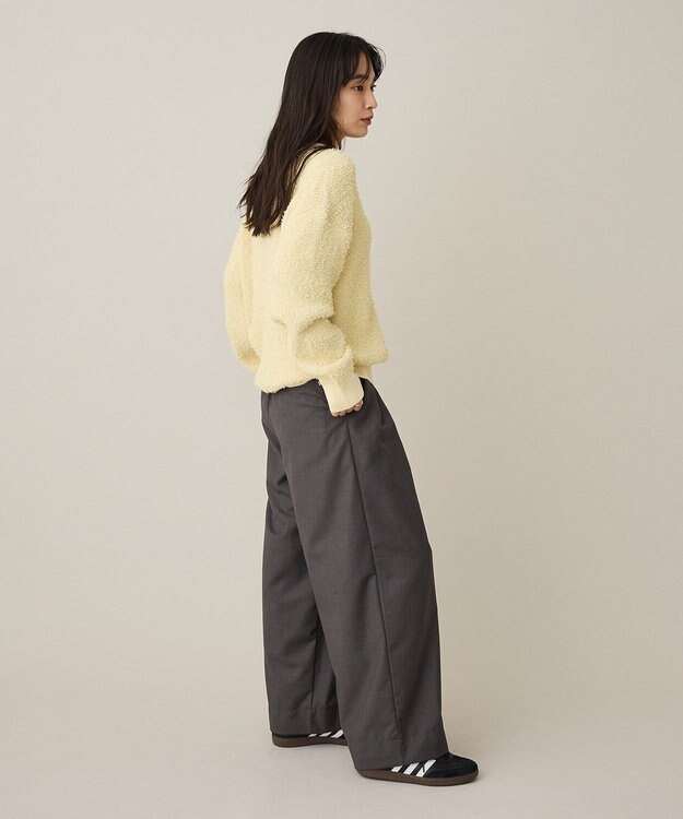 CRAFT STANDARD BOUTIQUE ネップヘンリーネックニットプルオーバー Light Yellow