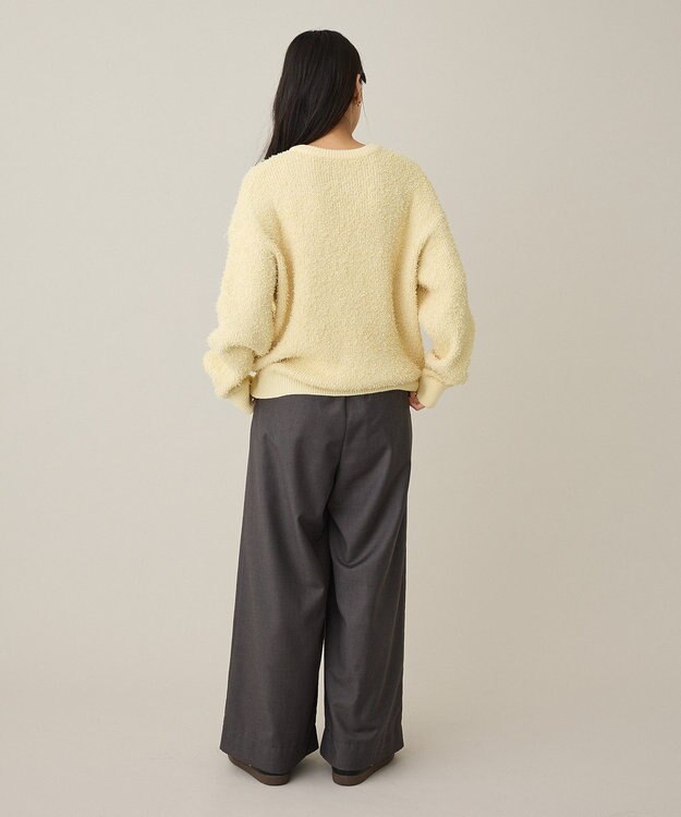 CRAFT STANDARD BOUTIQUE ネップヘンリーネックニットプルオーバー Light Yellow