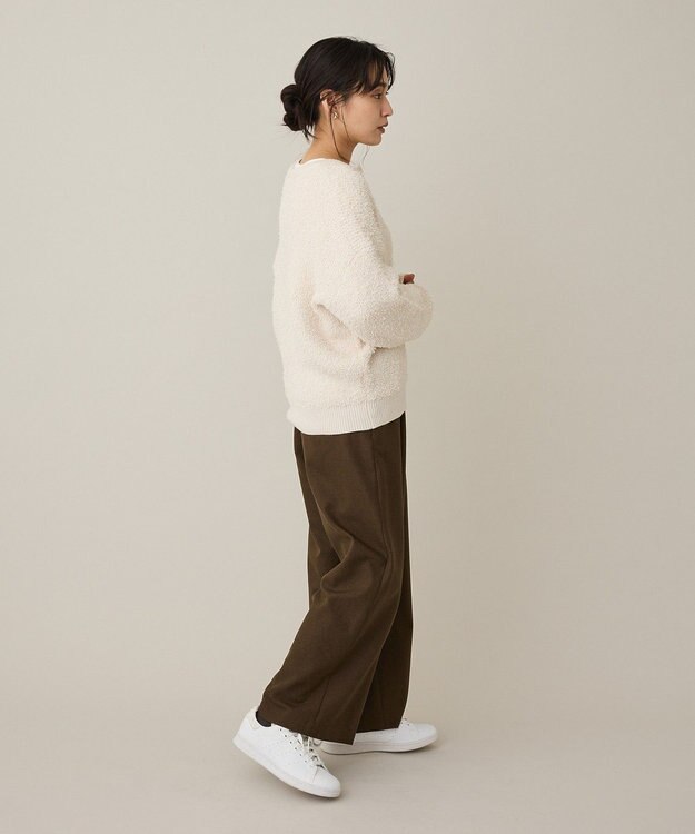 CRAFT STANDARD BOUTIQUE ネップヘンリーネックニットプルオーバー Ivory