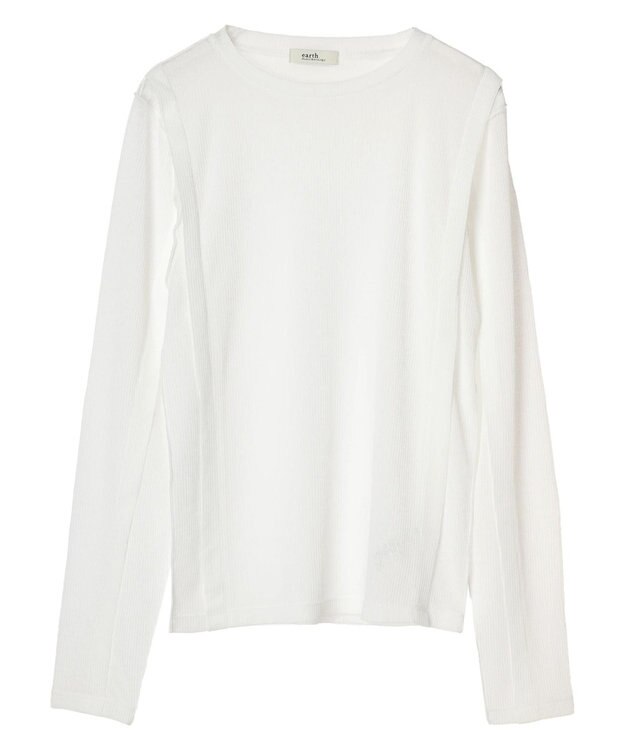earth music&ecology シアーテレコプルオーバー Ivory