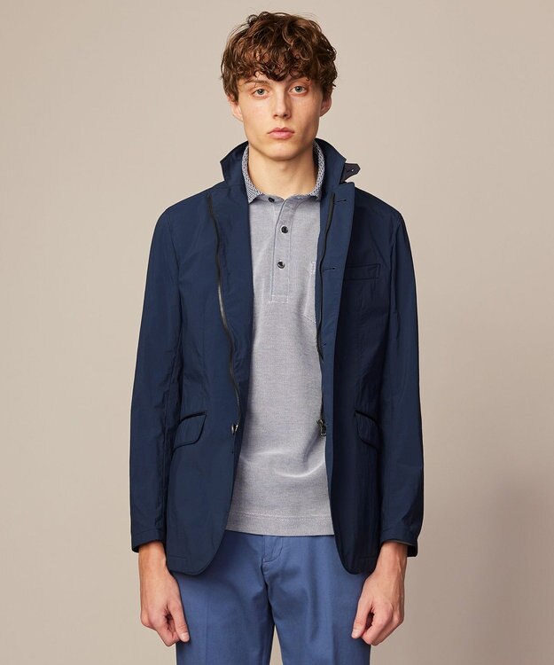 JOSEPH ABBOUD 【軽量/ECO撥水】ナイロンワッシャー ジャケット ネイビー系