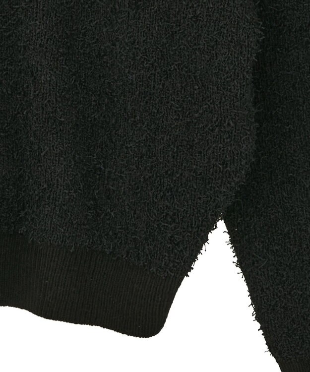 CRAFT STANDARD BOUTIQUE ネップヘンリーネックニットプルオーバー Black