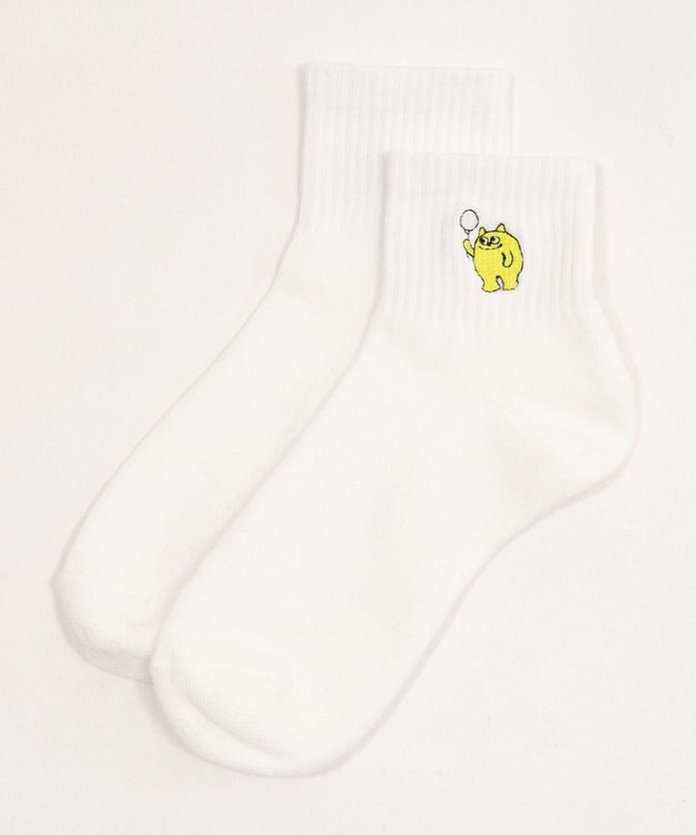 WEGO モンスター刺繍アンクルパイルソックス 柄3
