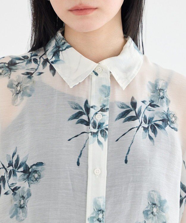 earth music&ecology シアーシャツ Flower