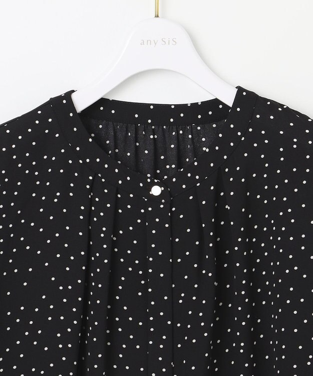 ANY SIS 【洗える】ドルマンスリーブ ブラウス ブラックドット