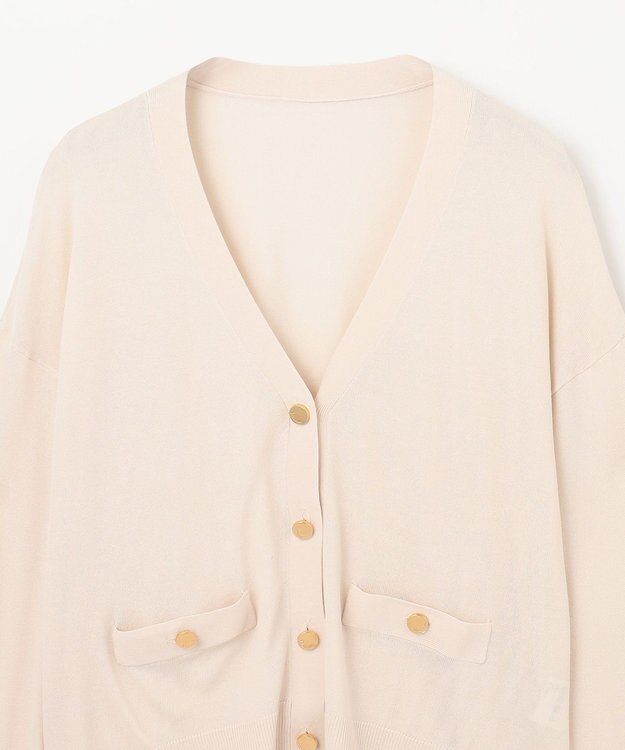 GRACE CONTINENTAL ルーズVネックニットカーディガン キナリ