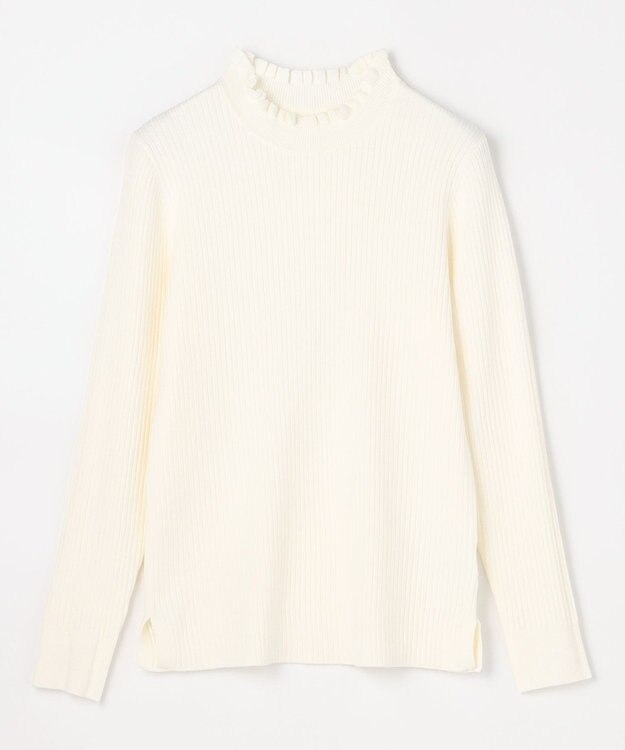 ANY L 【6色展開】フリルネックニット エクリュ