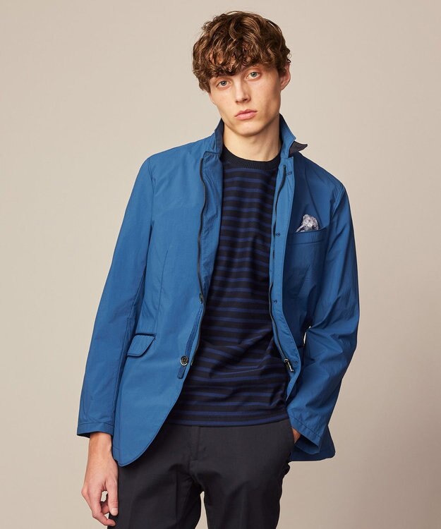 JOSEPH ABBOUD 【軽量/ECO撥水】ナイロンワッシャー ジャケット ブルー系