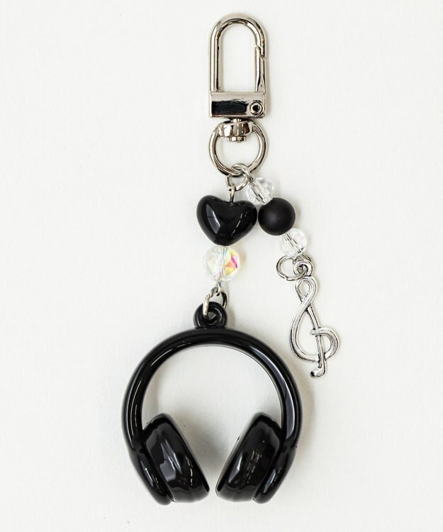 WEGO ヘッドホンビーズキーホルダー ブラック
