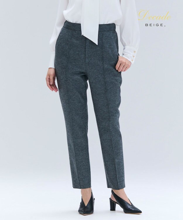 BEIGE， 【セットアップ対応】CORBY / ウールピンタックバックサイドゴムパンツ C.Gray