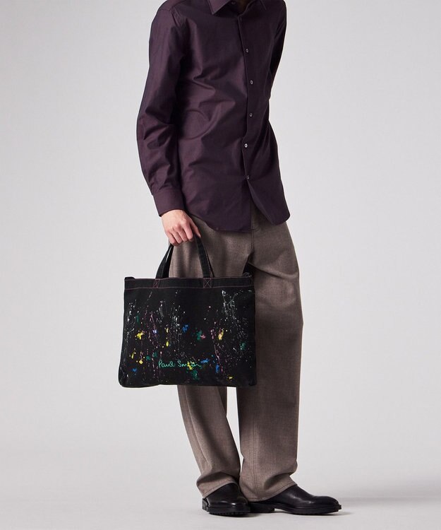 Paul Smith Paul Smith Logo スプラッシュペイント トートバッグ ブラック