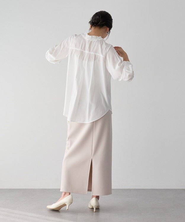 YECCA VECCA ダンボールニットナロースカート Beige